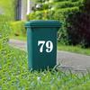 Wheelie Bin Stickers Self-Adhesive Trash Can Labels Pvc Number 0-9 Letters A-G Stickers Garage Car Bins Stickers Weatherproof