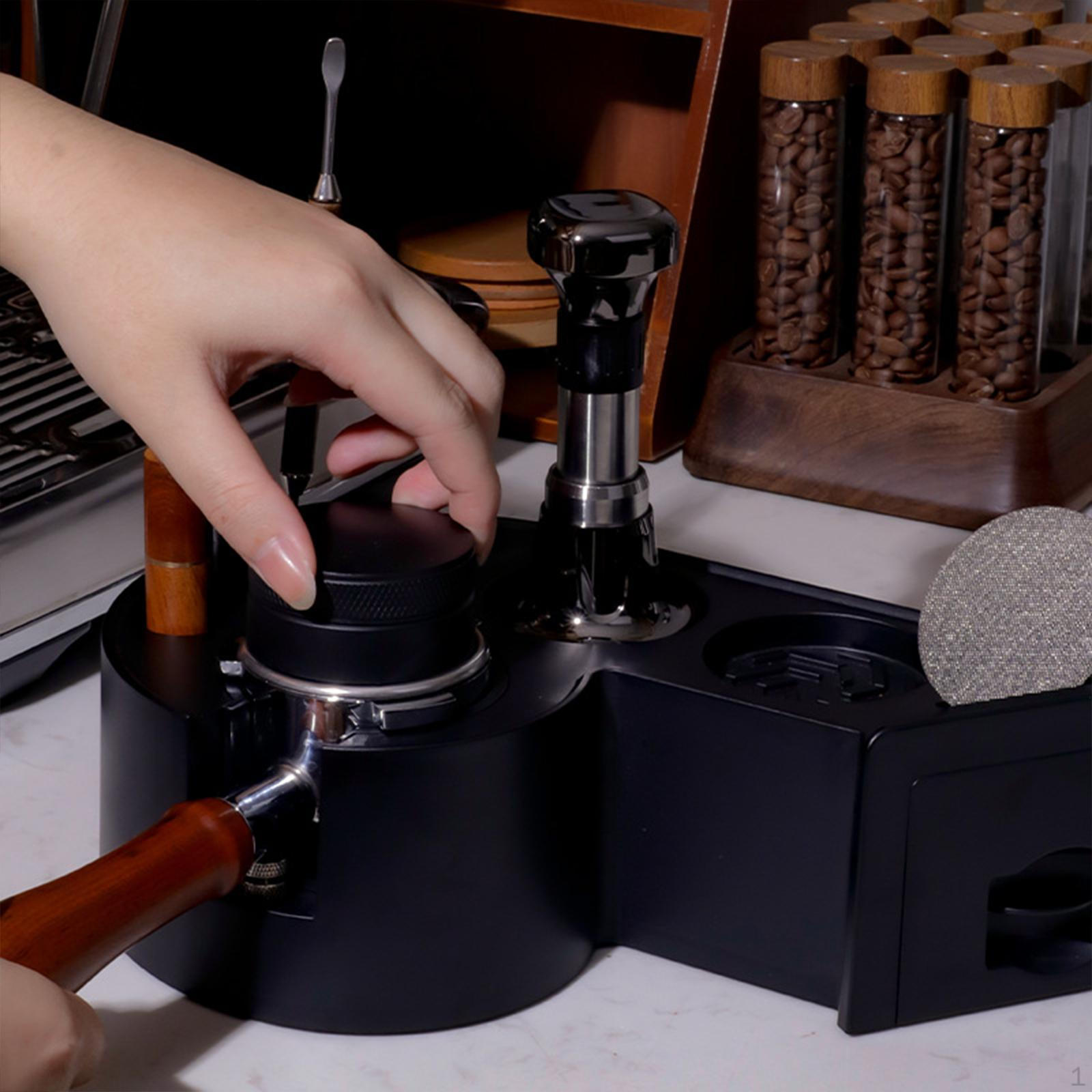 

Подставка для кофемашины, держатель, аксессуары, 11,4x7x3,5 дюйма, регулируемая гайка, универсальная поддержка чёрный