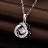 Jiamiaoi Zirconia Pendant Dancing Necklace Swinging CZ Stone Cubic Crystal Silver Jewelry Necklace Accessory Metal Allergy Ins Gift Allergy Stylish