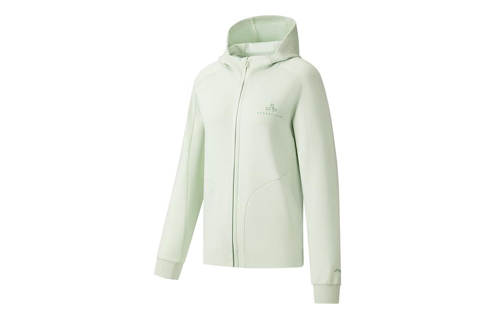 Li Ning Sweatshirt Women's Pale Greenish White Jade AWDS780-6