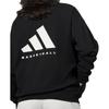 Adidas Printed Round Neck Basketball Sweatshirt Unisex Tops Black IN4246