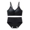 W Letter Shoulder Strap Non-marking Soft Support Small Chest Gathering Anti-sagging Bra No Steel Ring Bra Set