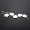 DIY Sublimation Ornament White Bracelet Pendant Jewelry Wedding Love Souvenir Gifts Round Metal Sublimation Blank Charm Bracelet
