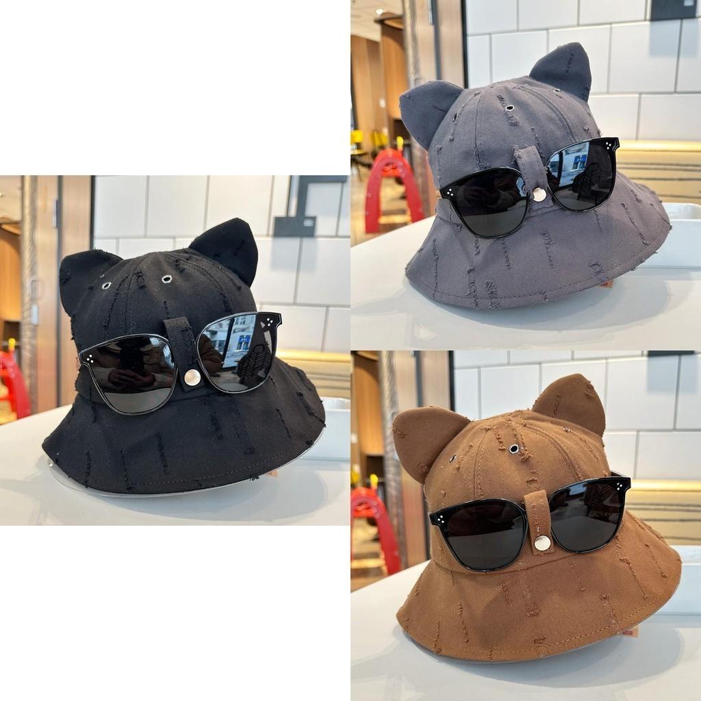 Cute Cartoon Bear Hat Women Sunglasses Spring Summer Sunshade Fishing Hat Men Outdoor Climbing Fishing Trendy