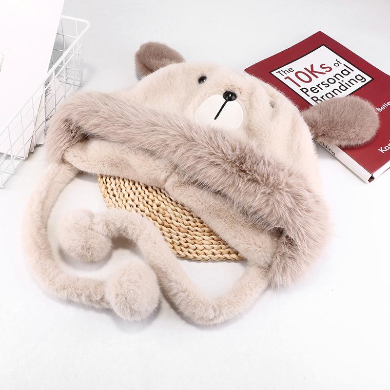 A Plush Ear Protecting Hat for Puppies A Winter Cycling Hat for Women To Keep Warm A Lei Feng Hat  and A Student Hooded Hat Trend