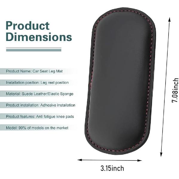 2PCS Car Door Armrest Pads, Soft Leather+Memory Foam Car Knee Pads, Soft Comfortable Auto Arm Rest Pillow for Elbow Leg Support, Universal Auto