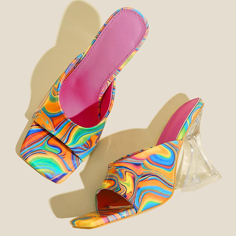 Mode Frauen Sandalen Peep Toe High Heels Sandalen Mix Farbe Sommer Schuhe Für Frauen Heels Hausschuhe Elegante Frau Stöckelschuhe Weibliche