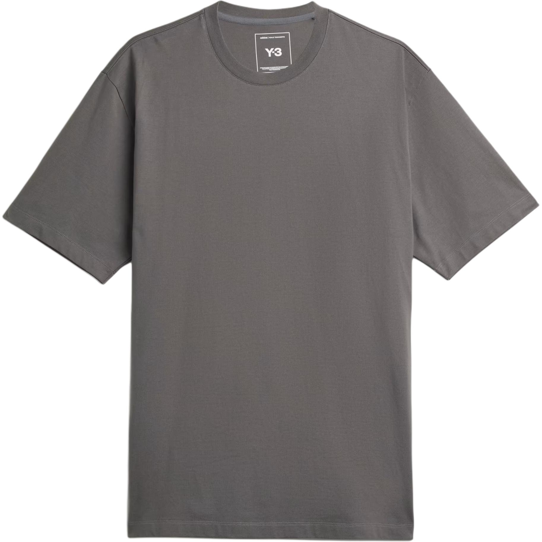 

Y-3 Letter Pattern Printed Round Neck Short Sleeve T-Shirt Unisex Tops Gray JZ0717 XXL
