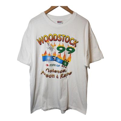 Vintage Woodstock 99 Griffiss Park Rome NY Band Muziekfestival Unisex T-shirt