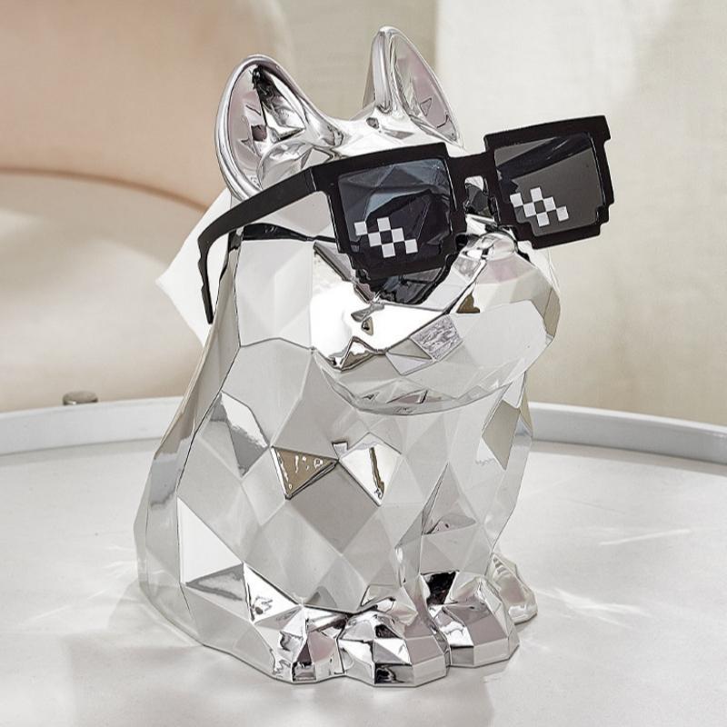 Creative Method Dou Electroplated Paper Towel Box, Living Room, High End Tea Table, Wet Towel Box, Paper Drawer Box, High End Decorative Ornaments