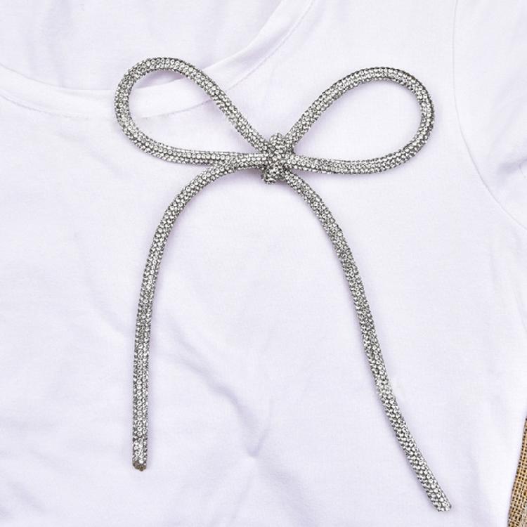Elegant Diamond Embellished Bowknot Brooch Unique Collar Pin for Fashion Lovers