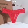 Mid Waist Lace Thong Panties Sheer Floral Underpants Women Lace Flower Briefs  Intimate Apparel
