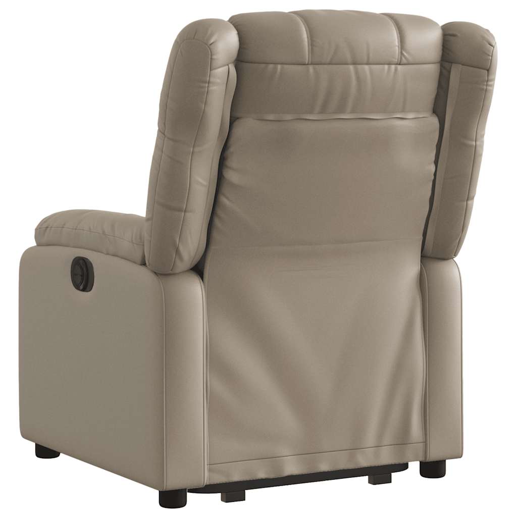 Recliner Chair with Lift Assistance Cappuccino Faux Leather