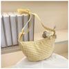Simple Plaid Women's Hobos Shoulder Bags Casual New Female Nyl Crossbody Bag Out Door Travel Girls Underarm Purse Handbags