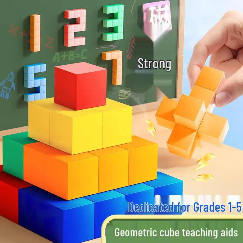 Kabaxiong Non-Magnetic Square Math Teaching Blocks Non-Magnetic