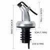 10Pcs ABS Oil Pourer Spout Silver Wine Pourer Cap Durable Liquor Dispenser Spout  For Olive Oil