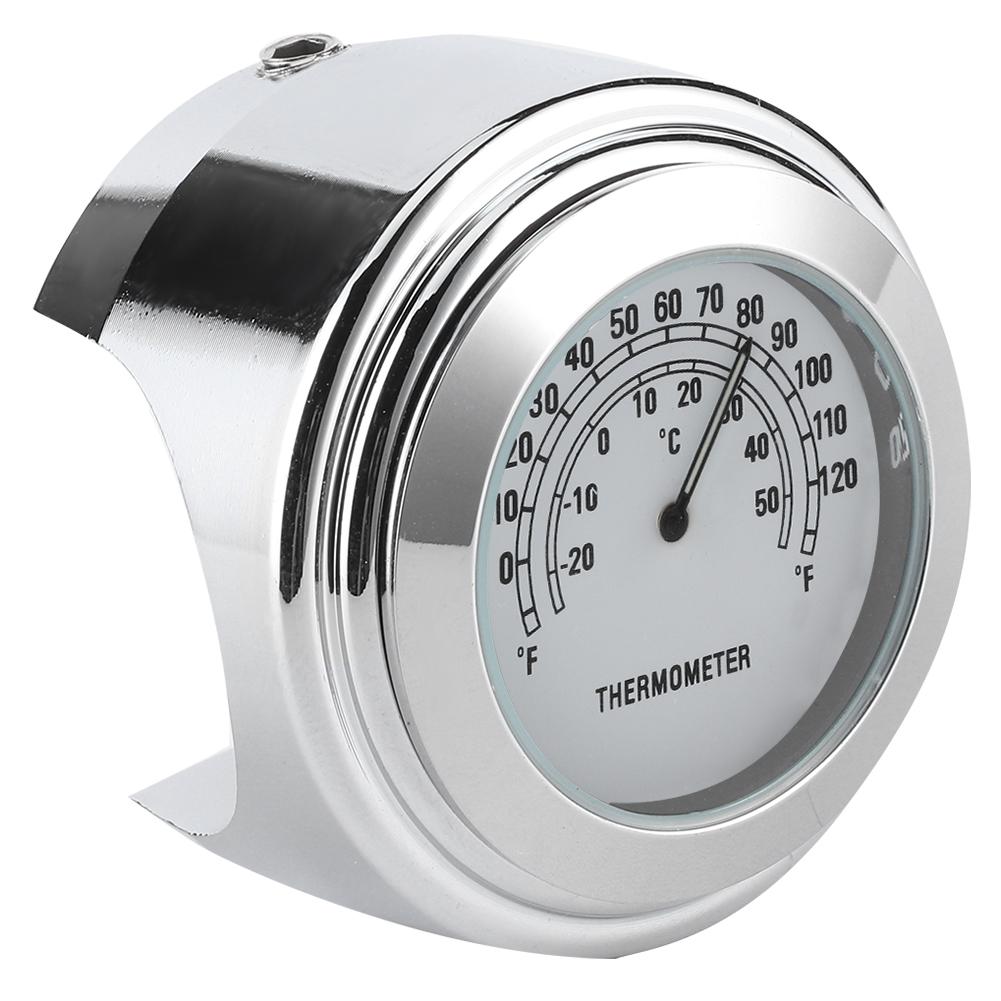 1in 7Celsius8in Handlebar Mount Thermometer ‑20 celsius ‑ 50 celsius Measuring Weatherproof for Motorcycle(White )