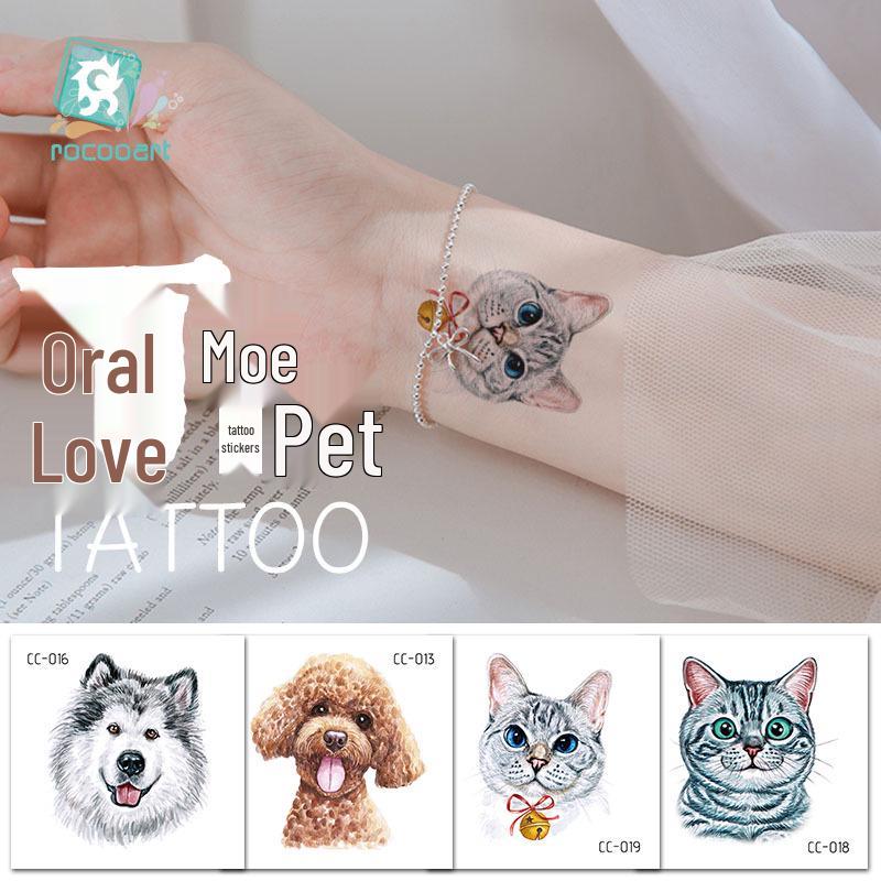 Adesivi Tatuaggio Cartoni Animati Animali Adorabili: Design di Gattini, Cuccioli e Coniglietti Carini