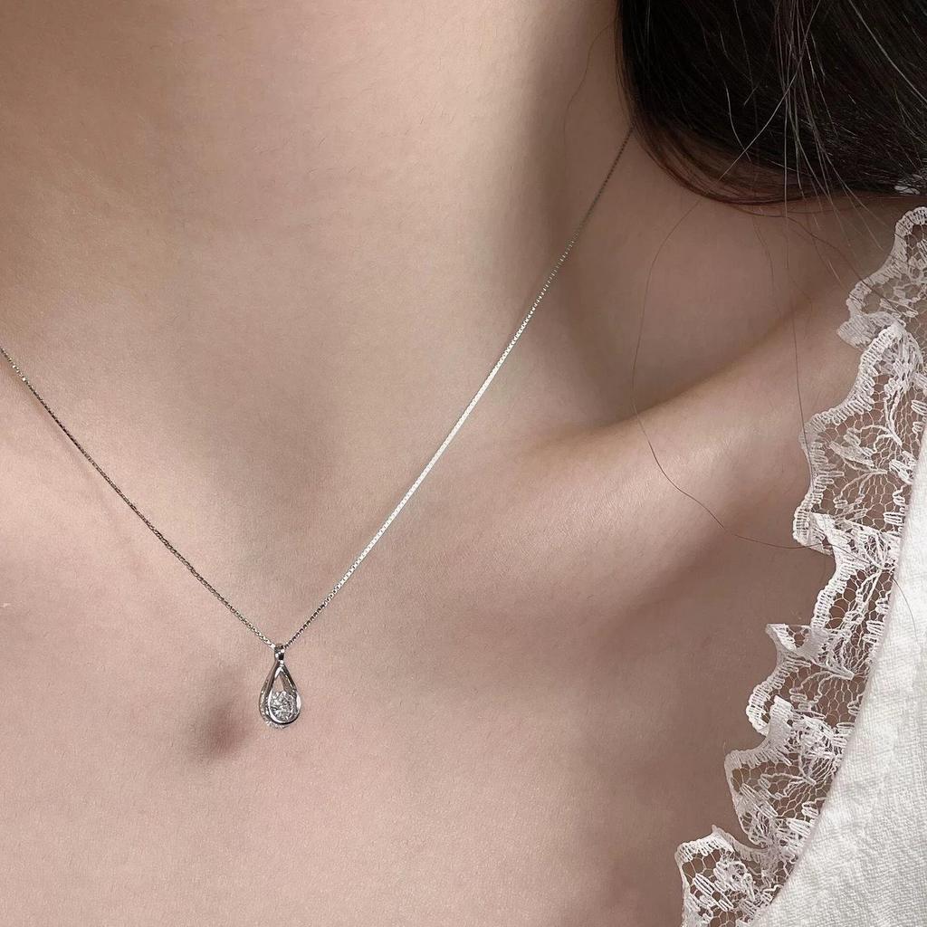 Zhongying Exquisite Teardrop Zircon Clavicle Necklace - Women's High-end Design Choker
