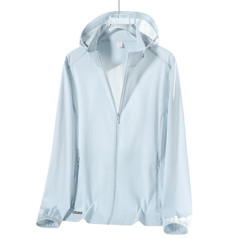 upf110 + sunscreen clothing for men and women UV protection outdoor light and thin ice-feeling hooded summer trench coat group clothing