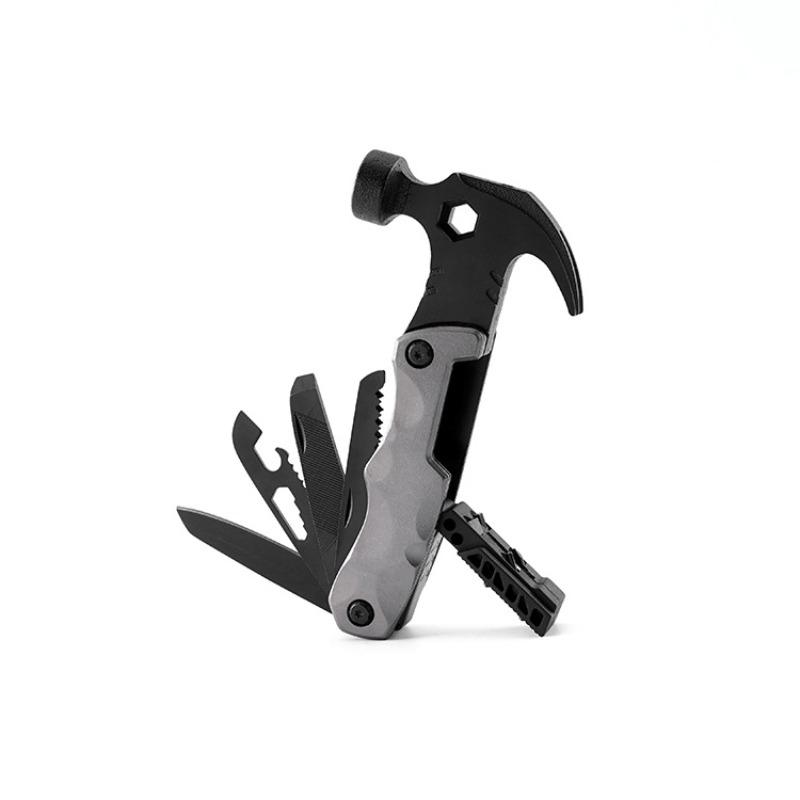 Multifunctional Sheep Horn Hammer Outdoor Camping Portable Combination Tool Home Emergency Repair Hammer Knife Wood Saw Wrench