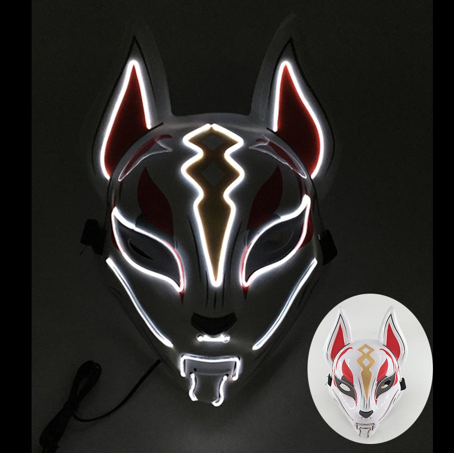 Halloween Game Glowing Mask Led Light Up Mask Cosplay Fox Mask For Festival Halloween Costume Nightclub Flashing Dj Show Props