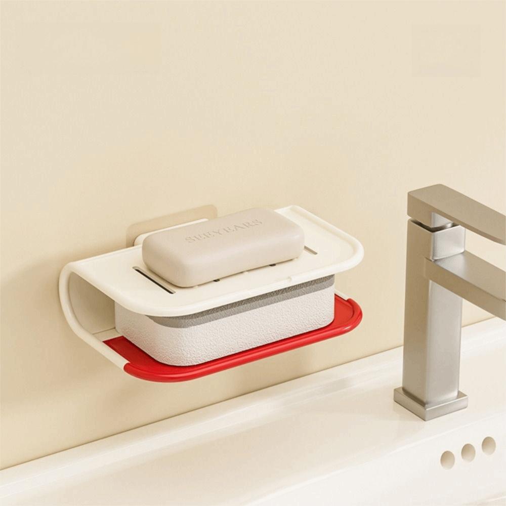 M Rack Wall Mounted Soap Holder Non-Slip Soap Drain Box Simple Bathroom Soap Dish Home