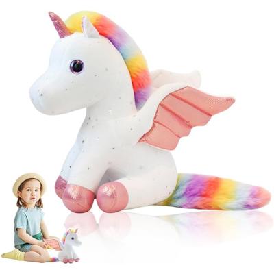 Peluche Licorne Colorée Peluches Mignonnes pour Filles Peluche Licorne Peluche Cadeaux d'Anniversaire Peluches Douces pour Bébé Tout-Petit