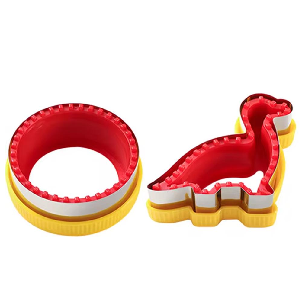 1PCS Geometric Sandwich Cutter and Sealer Set Food-Grade PP Sandwich Cutting Sealing Mould for Children