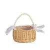 Woven Flower Basket Wedding Flower Girl Baskets with Handle Girl Baskets Sturdy Picnic Home Decor Flower Basket Wedding Supplies