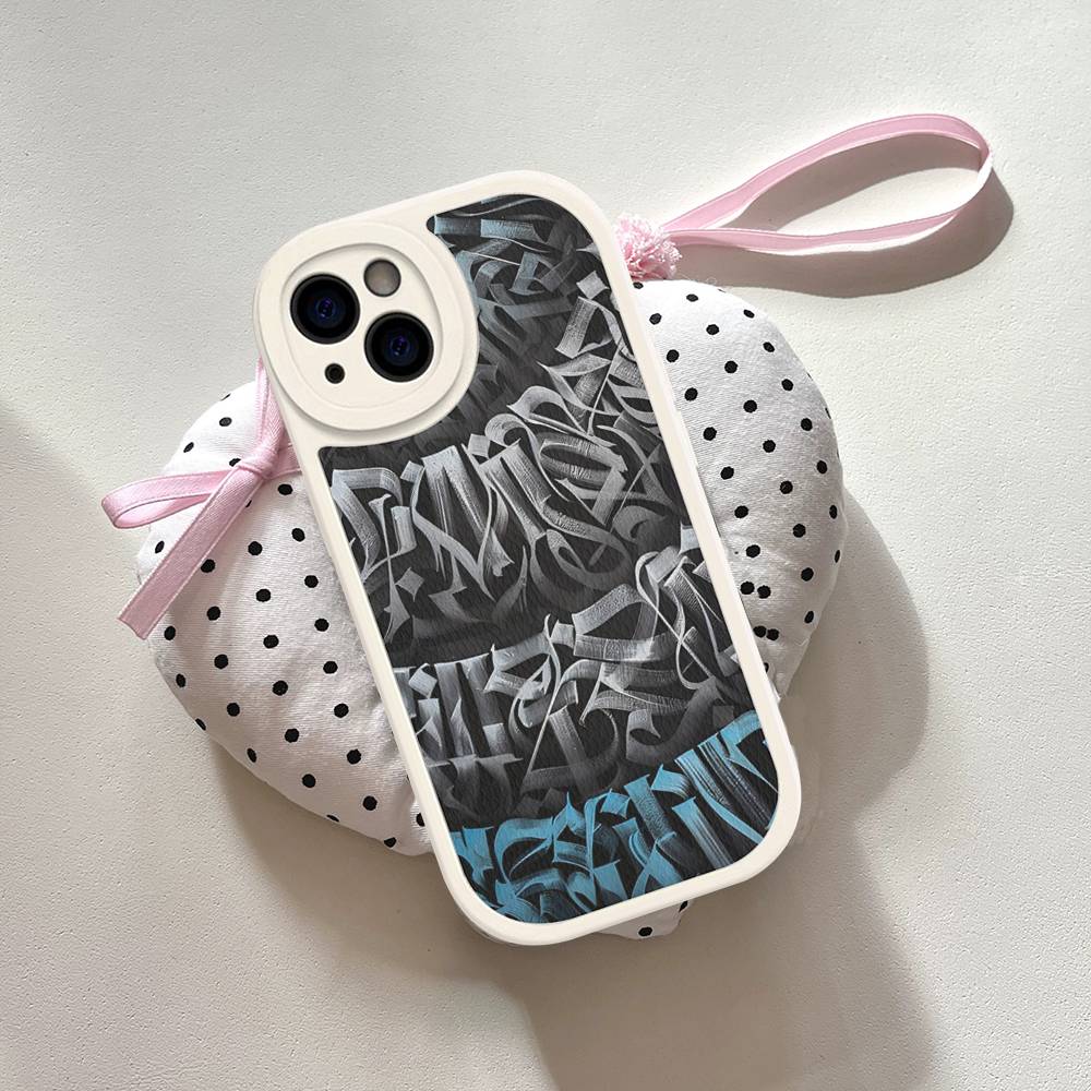 

Pokras Lampas Art Graffiti Phone Cover For IPhone 16 15 14 13 12 11 Pro Max Plus Leather Soft Case iPhone 14 pro