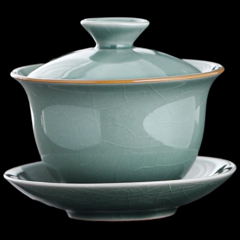 Shangqi Ru Kiln Ceramic Sancai Gaiwan