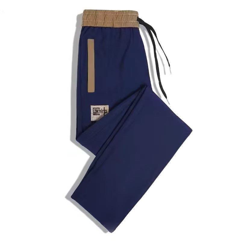 Summer Thin Men's Straight Casual Pants Men's Loose and Tight Waist Chinese Trendy Brand Sports Quick-drying Men's Pants