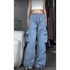 American Retro Hot Girl Cargo Pants, Women Loose Hip Hop Streetwear Trousers, Trendy Wide Leg Casual Dance Long Pants