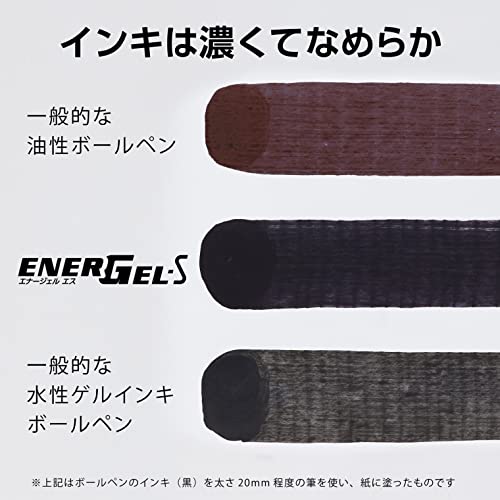 Pentel Ballpoint Pen Gel Ink EnerGel ES 0.7mm Black Barrel BL127-A 10 Pieces