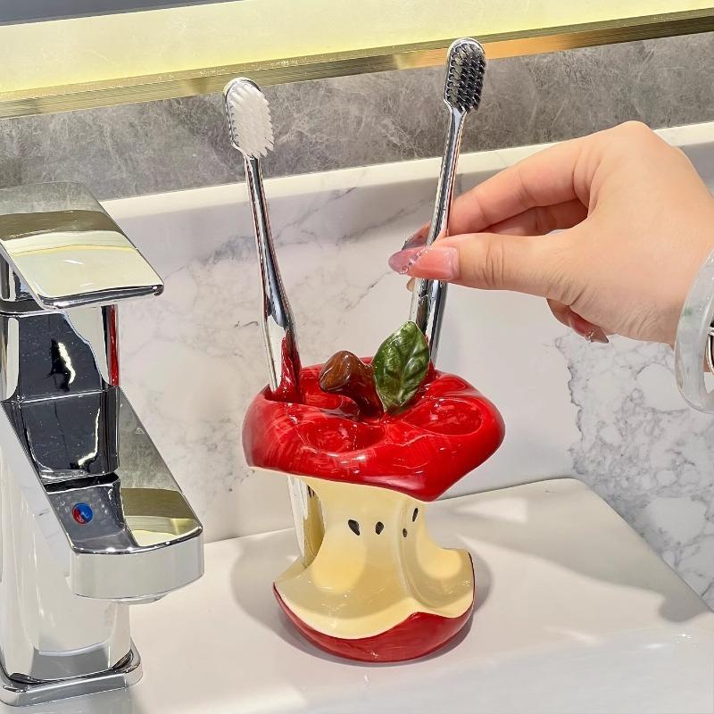 High Aesthetic Apple Electric Toothbrush Holder, Plastic Base, Bathroom Toothpaste, Toiletries, Creative Storage Rack Bracket