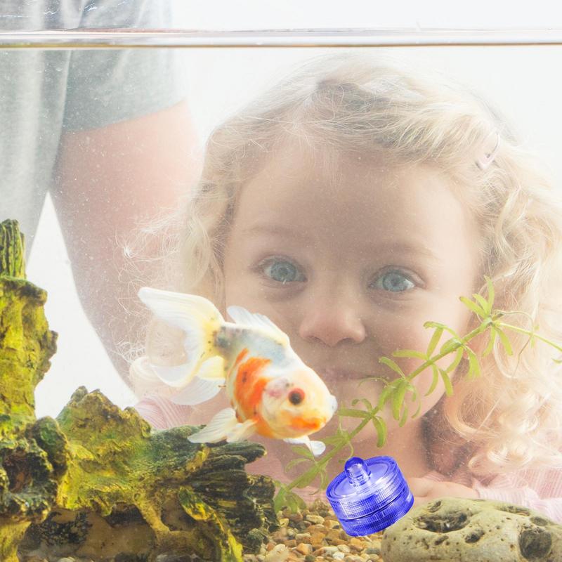 Wasserdichte LED-Lichter für Vasen, flammlose batteriebetriebene Teelichter für Teiche, Unterwasser-Teelichter, Aquarium-Dekoration, Neuheitsbeleuchtung