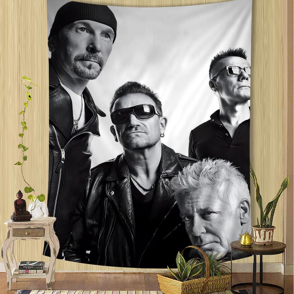 Rock Band U2 Tapestry Anime Hanging Tarot Hippie Wall Rugs Dorm Sheets Cartoon Tapestry Art Science Fiction Room Home Decor