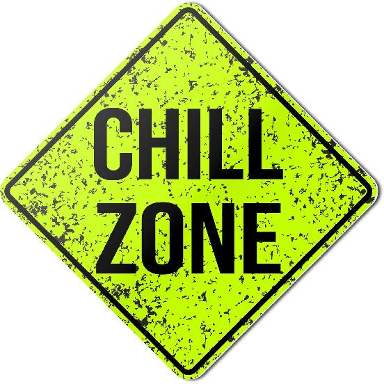 TracyArt Funny Signs, Chill Zone - Funny Posters, Unframed 11  x 11 Chill Zone