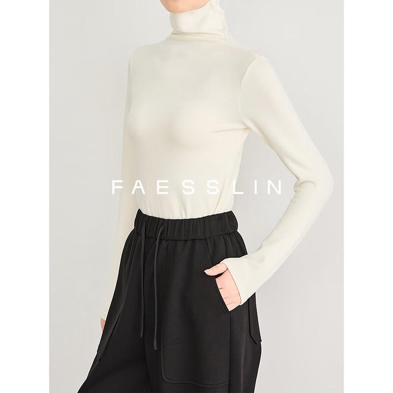 

FAESSLIN Women s Wool Blend Slim-Fit Turtleneck Knit Sweater 2XL