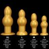 Silicone Gold Sized Huluwa Shaped Anal Plug Adult Suction Cup Backyard Sex Toy SM Female Masturbator Sex Toy