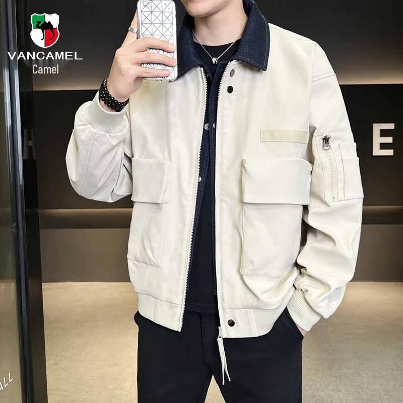 VANCAMEL Men s Retro Loose Fit Workwear Jacket M