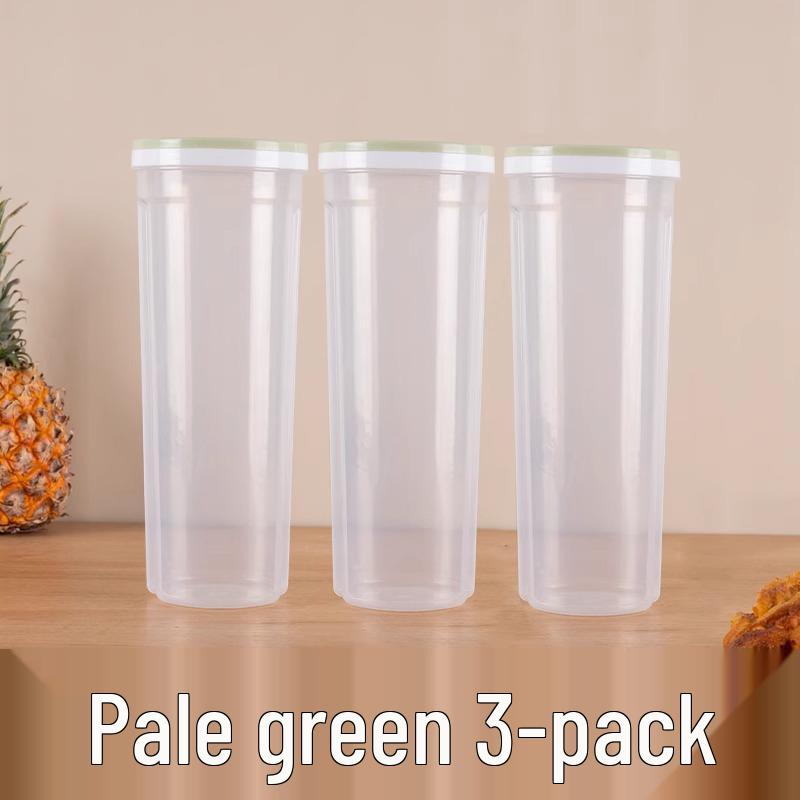 Whole Grain Airtight Hanging Noodle Storage Jar with Transparent Lid - Plastic Fresh-Keeping Box