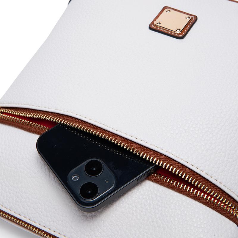 Dámská taška Vintage Pebbled Lychee Grain Textura Crossbody taška Vícebarevná dámská taška