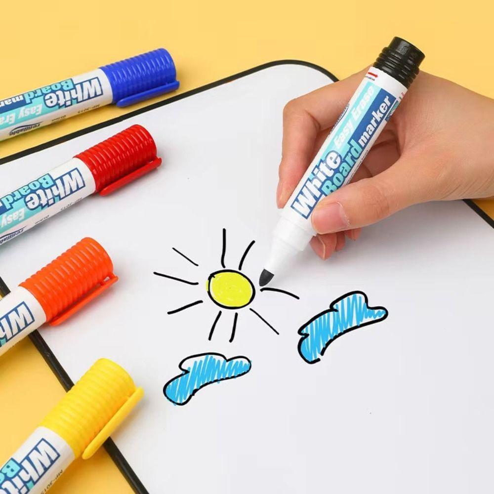 Magnetic Eraser Whiteboard Markers 4/8 Colors Fine Point Markers Magnetic Drawing Markers  Drawing