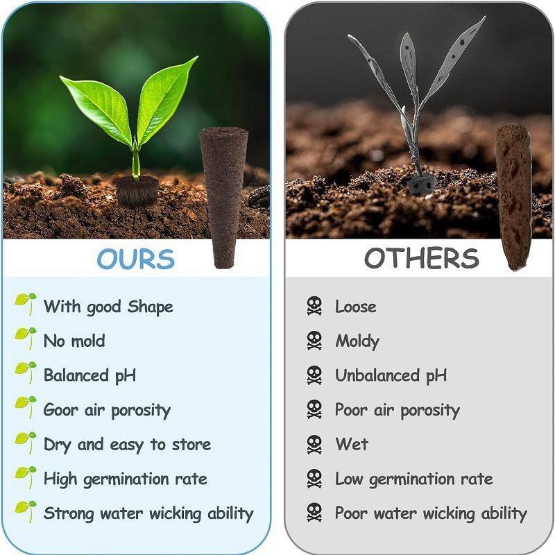 Seed Grow Sponges Hydroponic Pods Kit with Plant Labels Replacement Root Growth Sponges Indoor Gardening Accessories