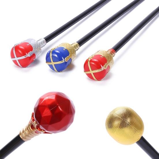 Kids King Scepter Cosplay Role Play Dress-up Themed Parties Halloween Costume Prop Children Performance Prince Walking Stick Toy