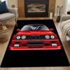 Red Classic Car Design Patterned carpet, non slip mat suitable for living room and bedroom sofas
