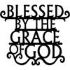 Blessed By Grace Of God Metal Wall Art Sign Plaque Home Decor Sticker Blessed Sign Plaque God Grace Metal Wall Art Home Decor.