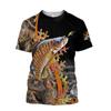 Vintage T Shirt Men/Woman Short Sleeve 3D Fish Print Top 2023 Oversized Clothes O Neck Casual Tee Male T-Shirt Streetwear